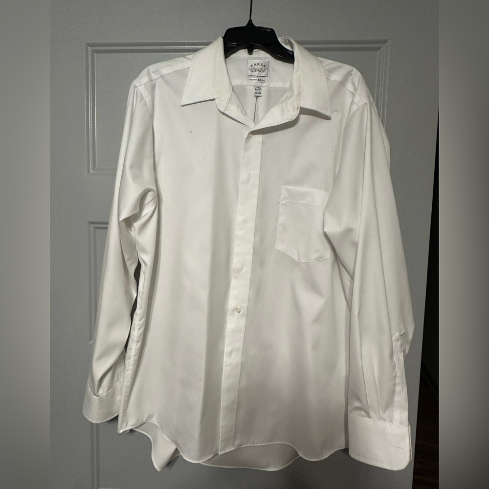 Elegant White Men's Dress Shirt